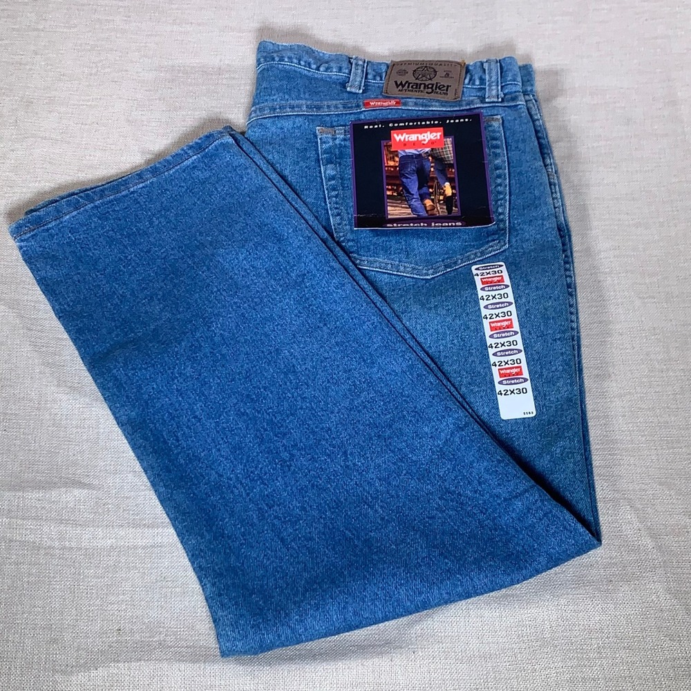 Vintage Made in USA Wrangler‎ Jeans 42x30 Fit. 40x29 Stretch Classic Fit